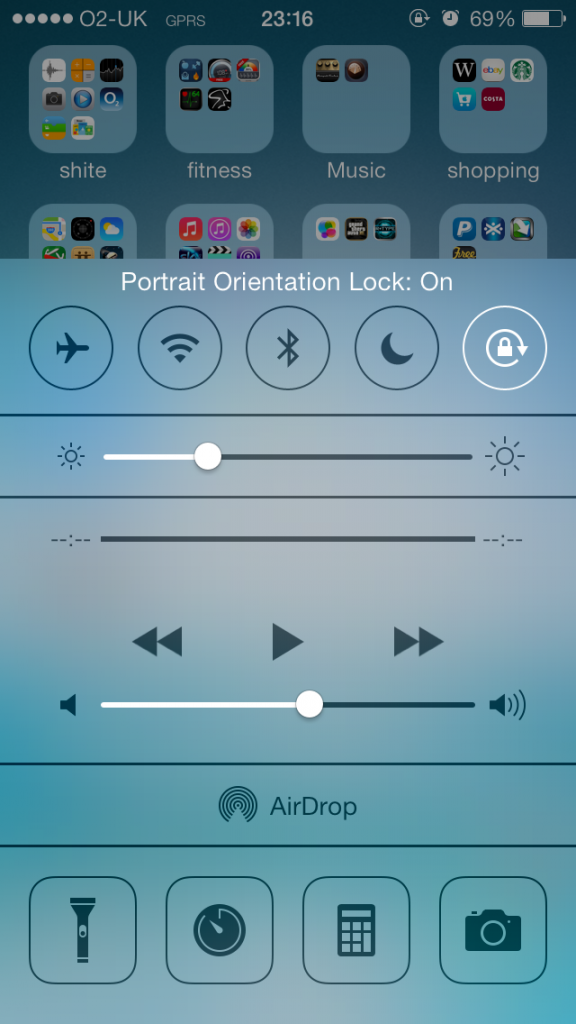 IPhone stop screen rotating with orientation lock