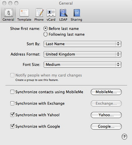 How to sync your mac osx contacts to gmail contacts.