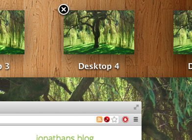 How to delete a virtual desktop in mac osx