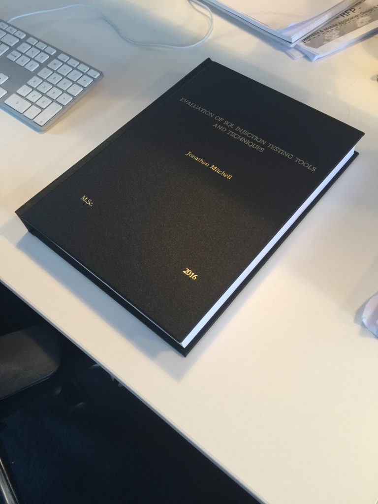 Msc dissertation or thesis
