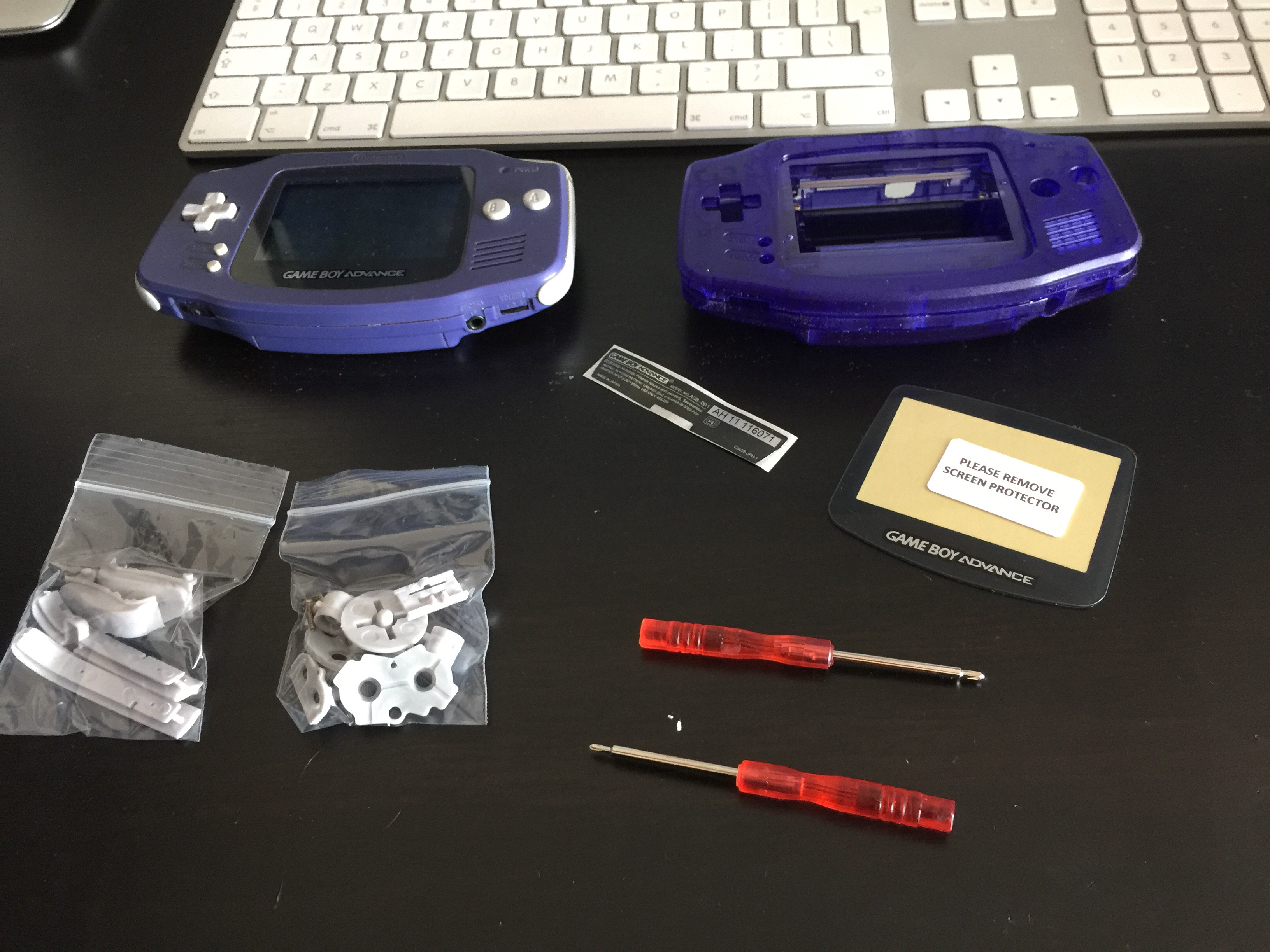 Gameboy Advance case shell change