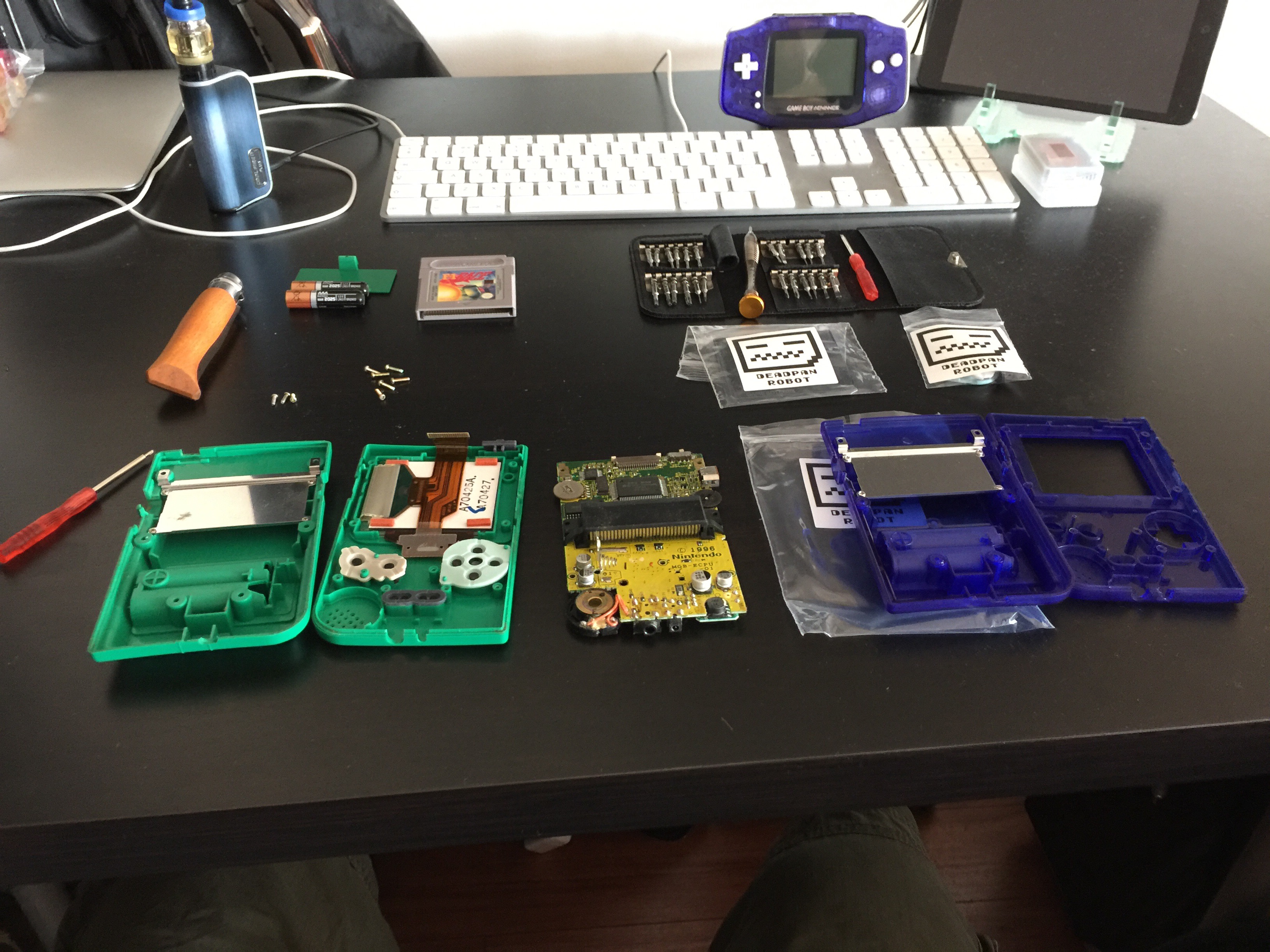 Gameboy Pocket case mod pcb removed