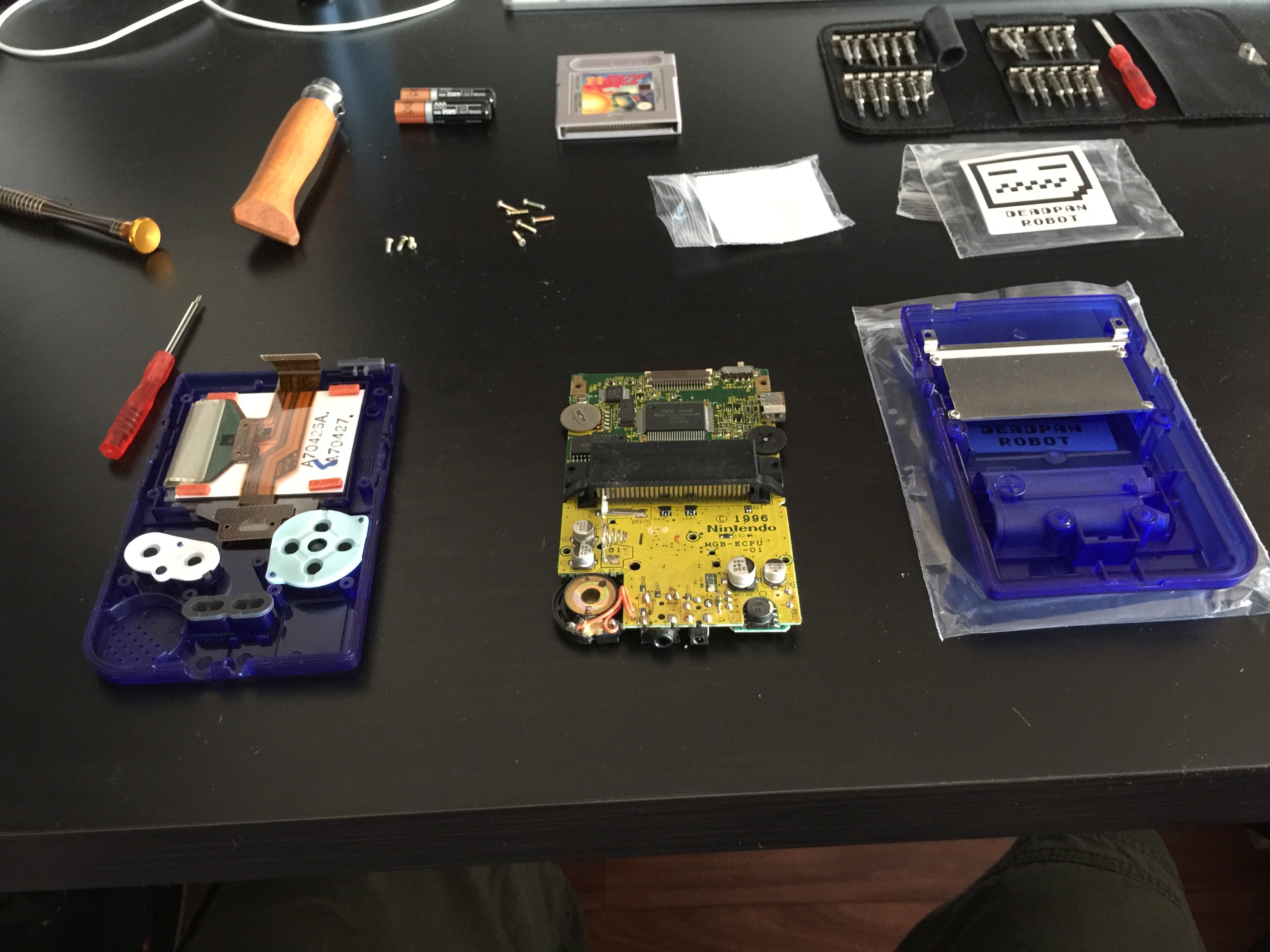 Gameboy Pocket case mod screen removed