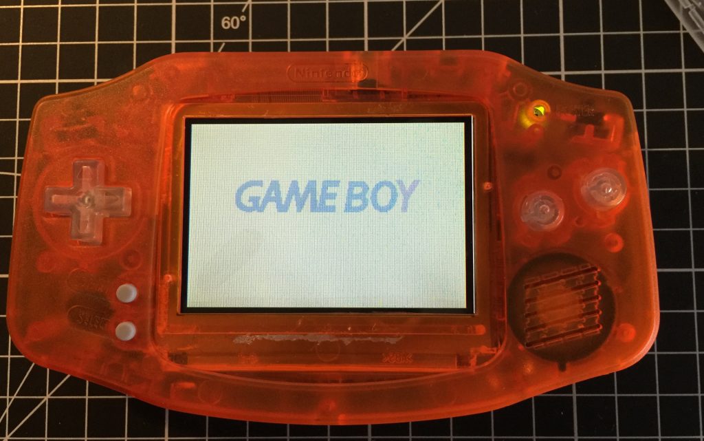 modified gba with backlit screen mod