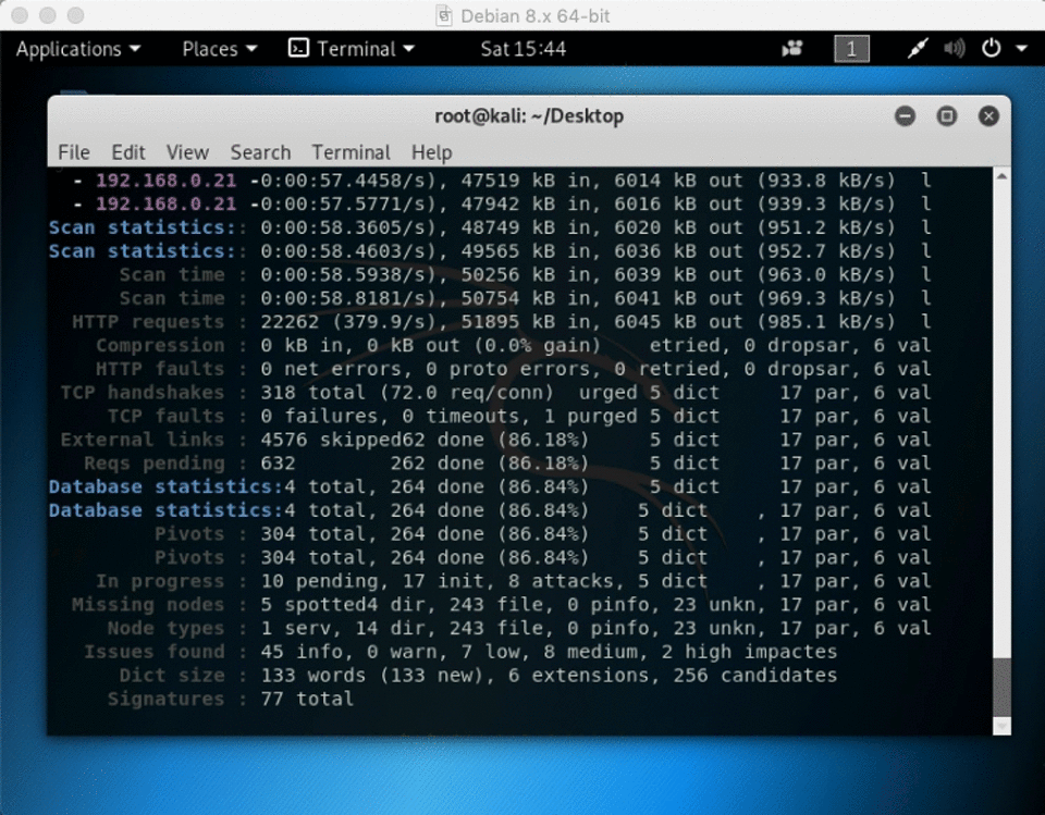 Kioptrix walkthroughs skipfish