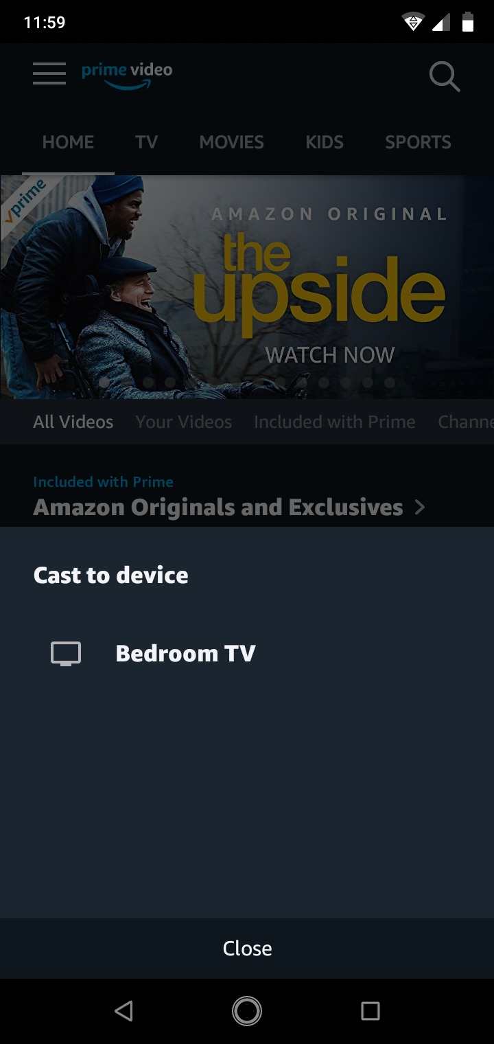 amazon prime video chromecast
