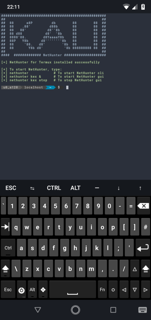 Kali linux nethunter on unrooted android - rootless nethunter