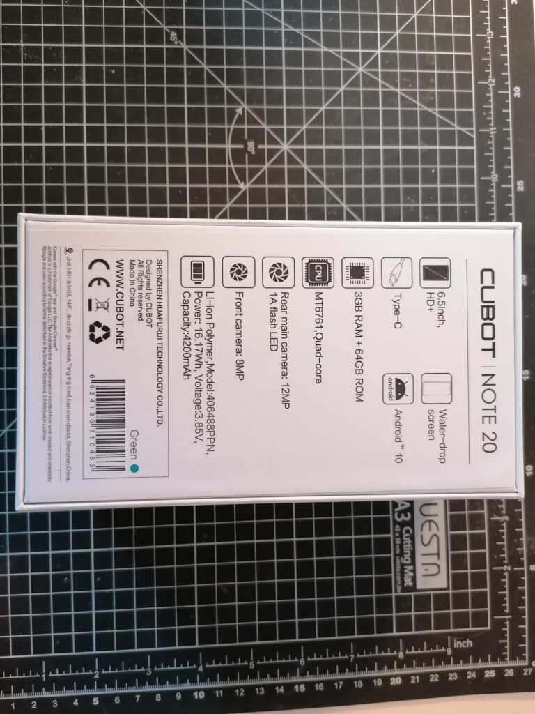 Cubot Note 20
