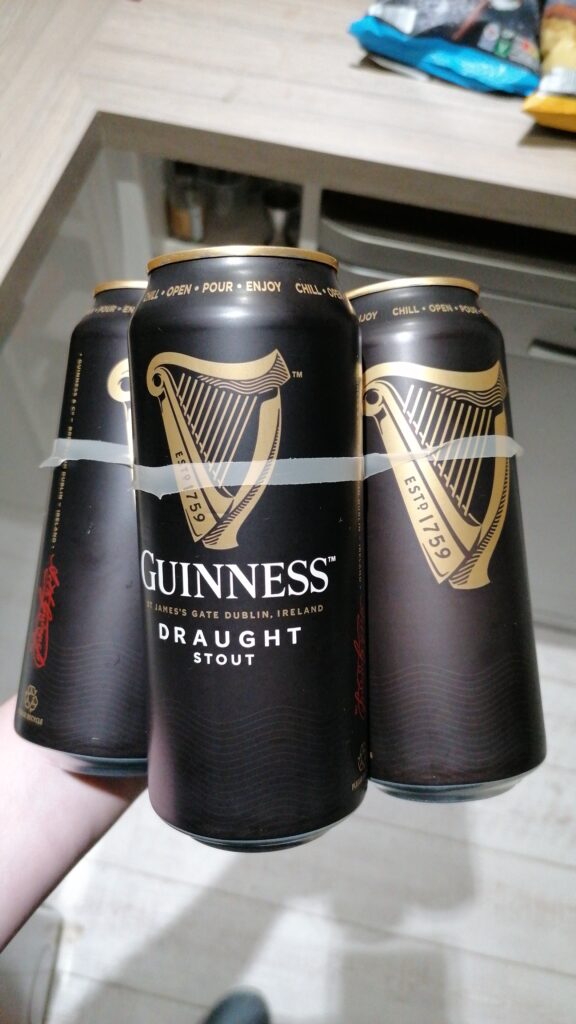 Jameson Stout Edition and Guinness