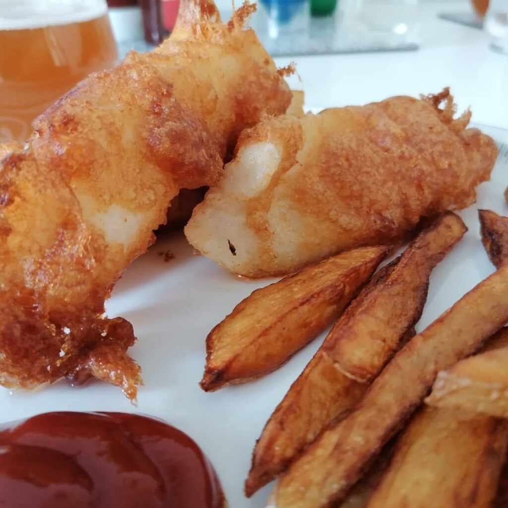 Homebrew IPA beer battered fish